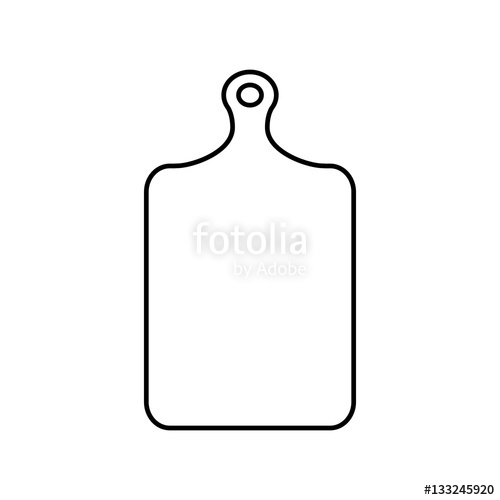500x500 Plastic Cutting Board Icon Vector Illustration Graphic Design