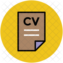 256x256 Cv Icon Of Colored Outline Style