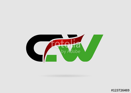 500x356 Cw Company Linked Letter Logo Icon Stock Image And Royalty Free