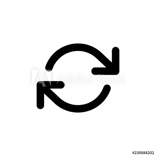 500x500 Refresh Cw Vector Icon Isolated On Background Trendy Sweet Symbol