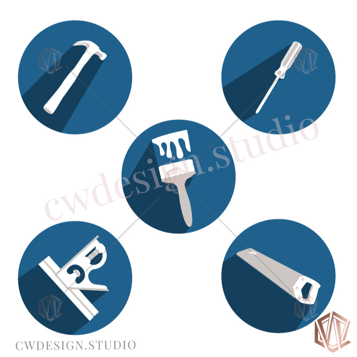 705x706 Tool Icon Set, Vector And Png Cw Design Studio