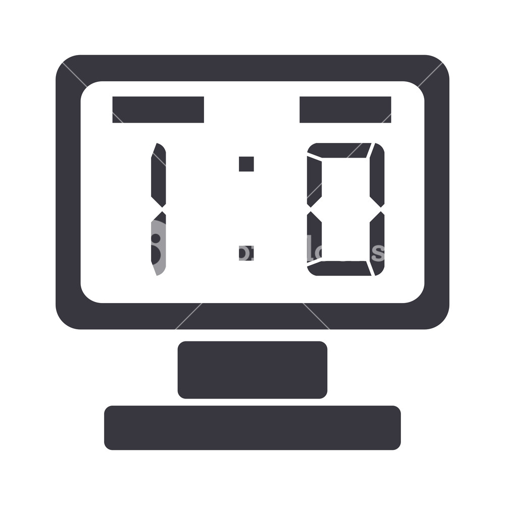 1000x1000 Scoreboard Screen Icon Black And White Vector Illustration Graphic