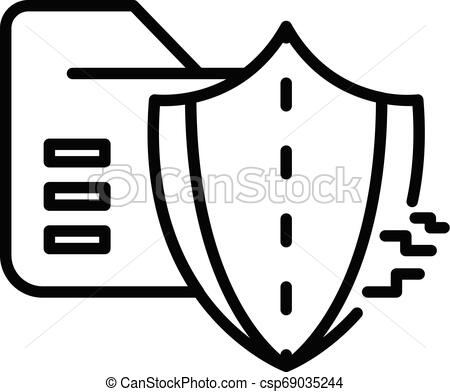 450x392 Cyber Attack On Firewall Icon, Outline Style Cyber Attack