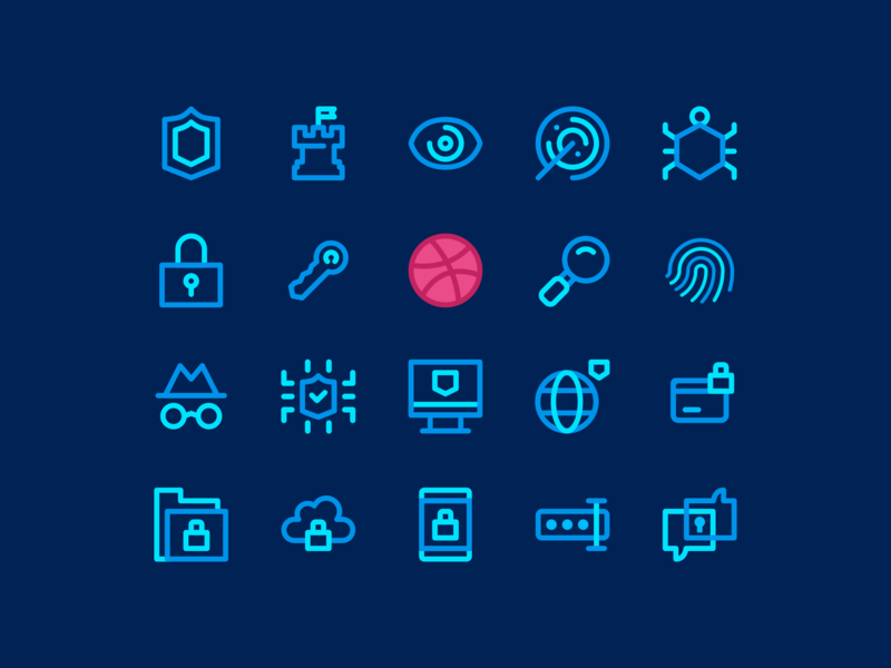 Cyber Security Icon Set 800x600 Cyber Security Icon Set