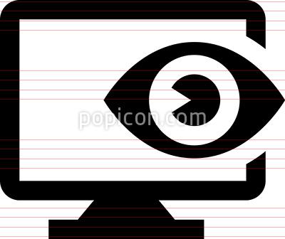 Cyber Security Seeing Eye Icon 400x336 Cyber Security Seeing Eye Icon