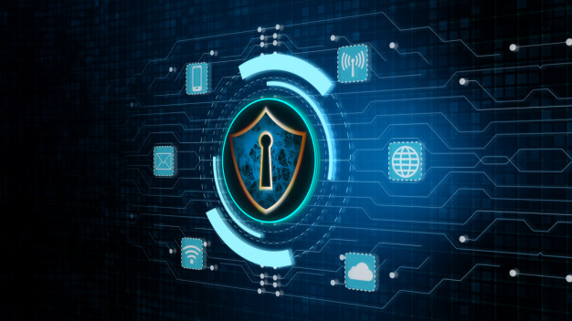 Shield Icon And Secure Network Communication, Cyber Security 626x352 Shield Icon And Secure Network Communication, Cyber Security