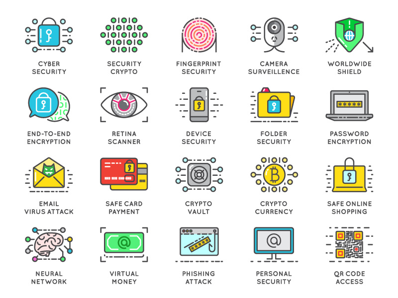 800x600 Cybersecurity Icons Set