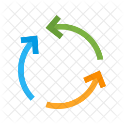 256x256 Cycle Icon Of Flat Style