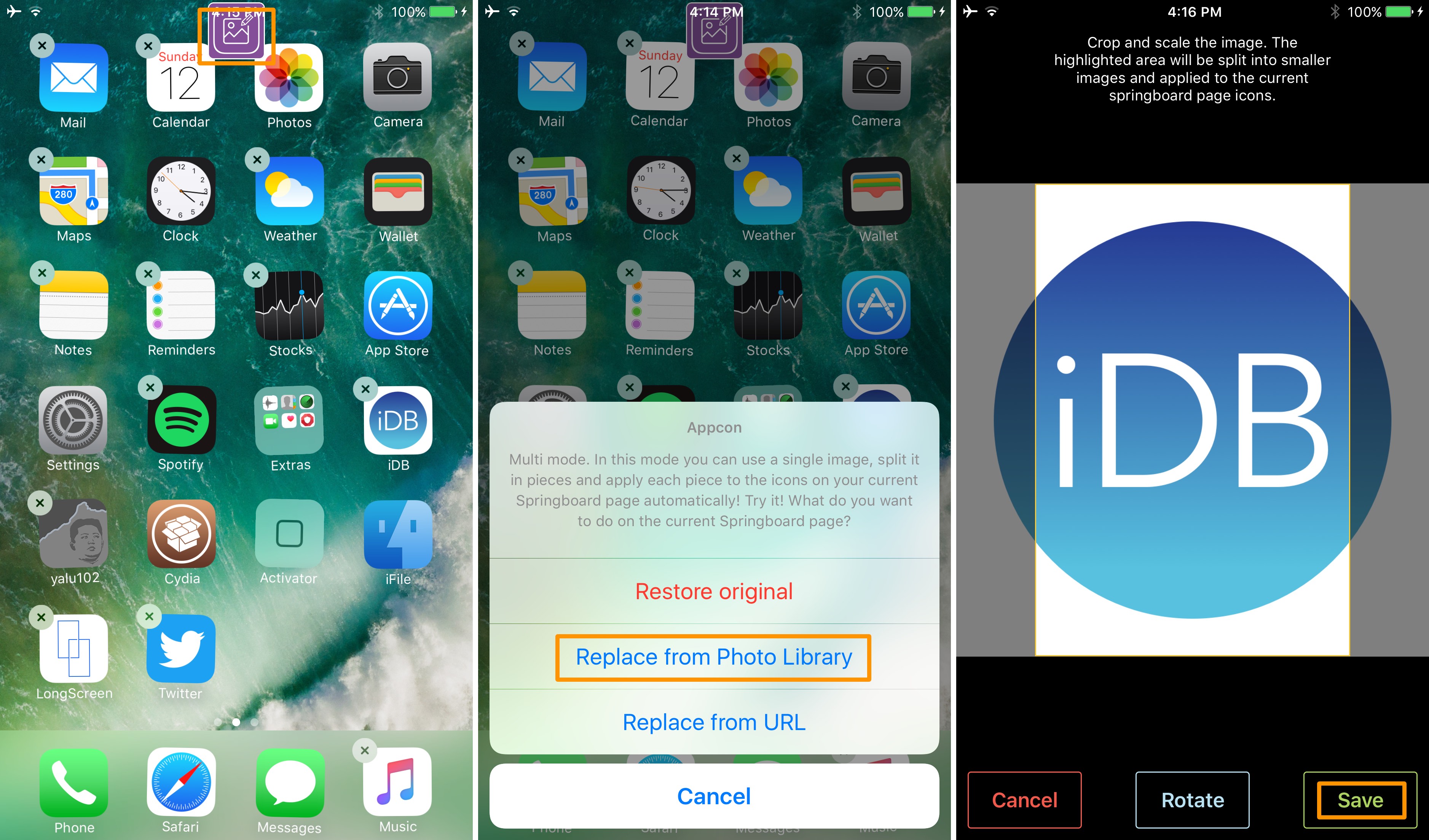 Cydia App Icon Changer