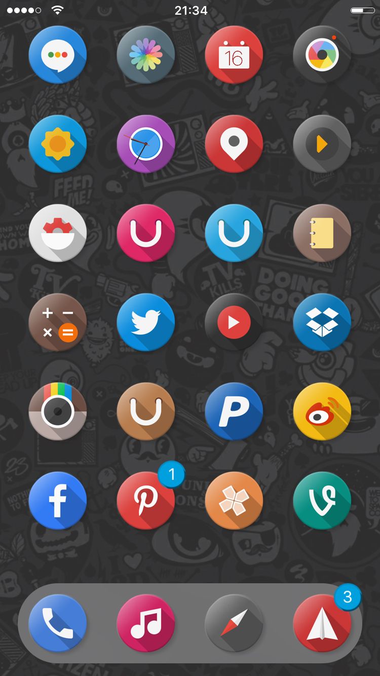 750x1334 Pinn Theme Coming In Cydia For Ios Check Other Great Works