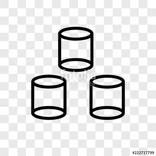 500x500 Cylinder Icons Isolated On Transparent Background Modern