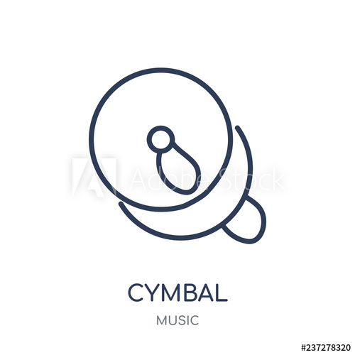 500x500 Cymbal Icon Trendy Modern Simple Cymbal Linear Symbol Design