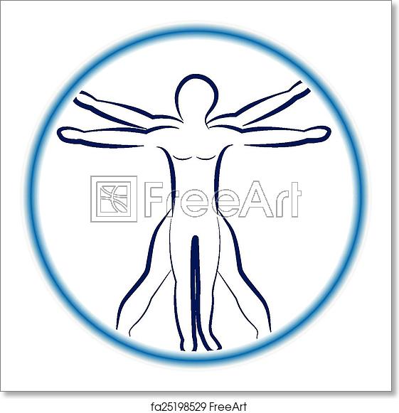 561x581 Free Art Print Of Da Vinci Man Vector Logo Da Vinci Man Vector