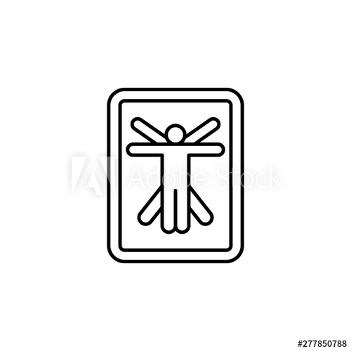 500x500 History, Leonardo Da Vinci Icon Simple Thin Line, Outline Vector