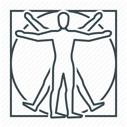 512x512 Anatomy, Body, Da Vinci, Human, Philosophy, Vitruvian Man Icon