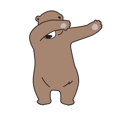 450x450 Bear Vector Polar Bear Logo Icon Dab Dance Illustration Character