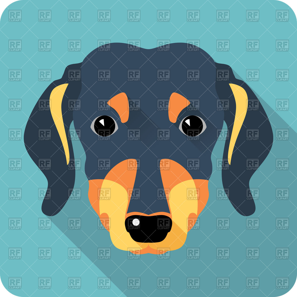 Dog Dachshund Icon In Flat Design Vector Image Of Plants 1200x1200 Dog Dachshund Icon In Flat Design Vector Image Of Plants