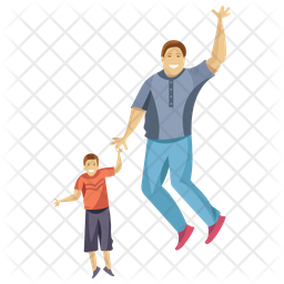 256x256 Supportive Dad Icon Of Flat Style