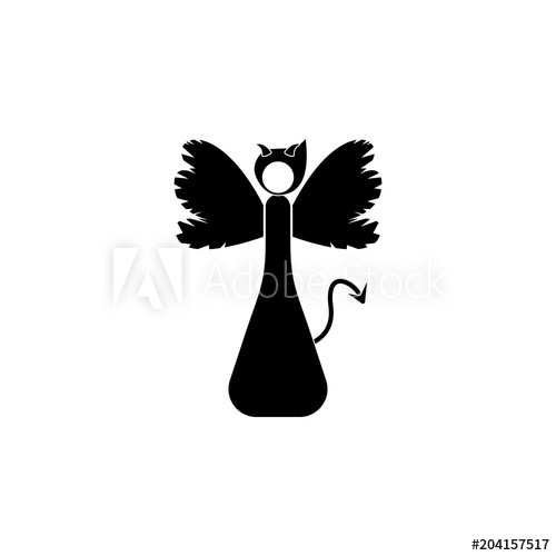 500x500 Daemon Icon Element Of Angel And Demon For Mobile Concept And Web