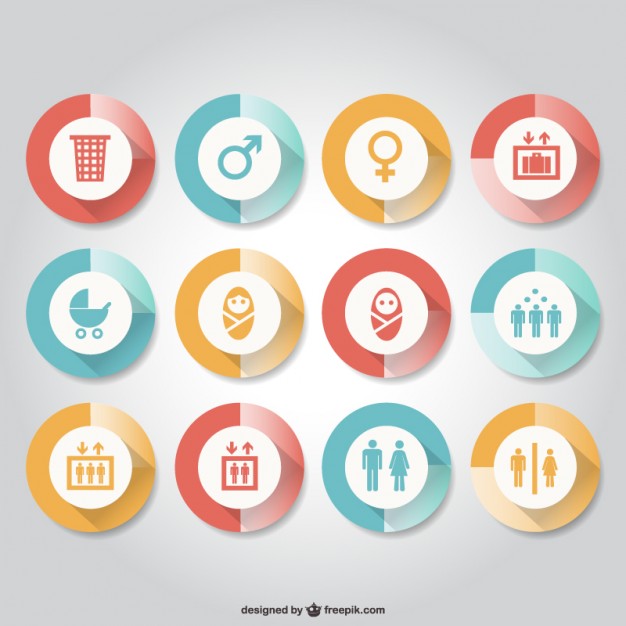 626x626 Daily Life Icons Vector Free Download