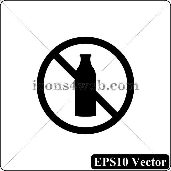 600x600 Dairy Free Black Icon Vector