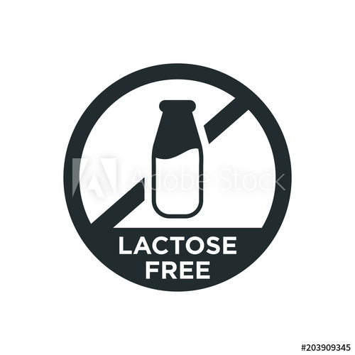 500x500 Lactose Free Icon Vector Illustration