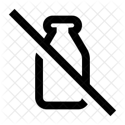 256x256 No Dairy Icon Of Line Style