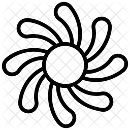 256x256 Daisy Flower Icon Of Line Style