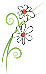 157x250 Daisy Icon Sticker