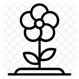 256x256 Daisy Icon Of Line Style