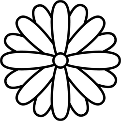 250x250 Simple Daisy Icon Sticker