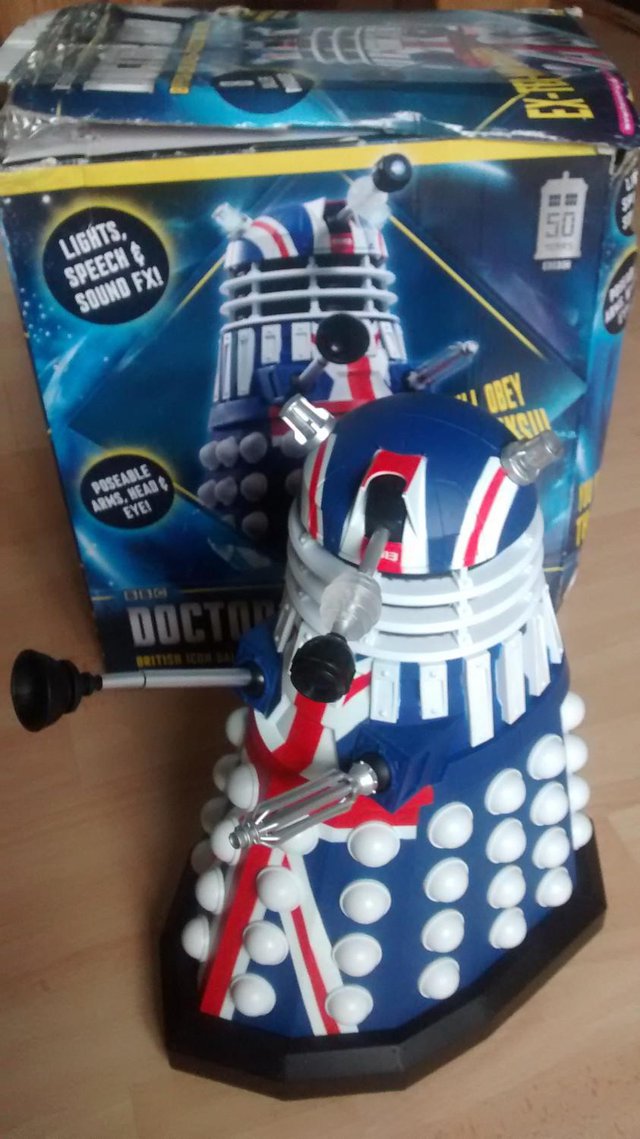 640x1139 Doctor Who Anniversary British Icon Dalek Figure For Sale