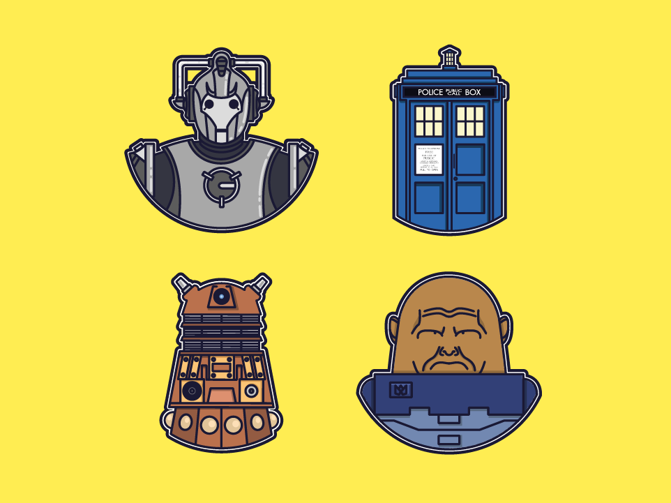 962x721 Doctor Who Set Of Icons