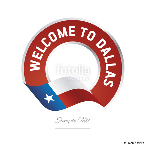 500x500 Welcome To Dallas Texas Flag Logo Icon Stock Image And Royalty