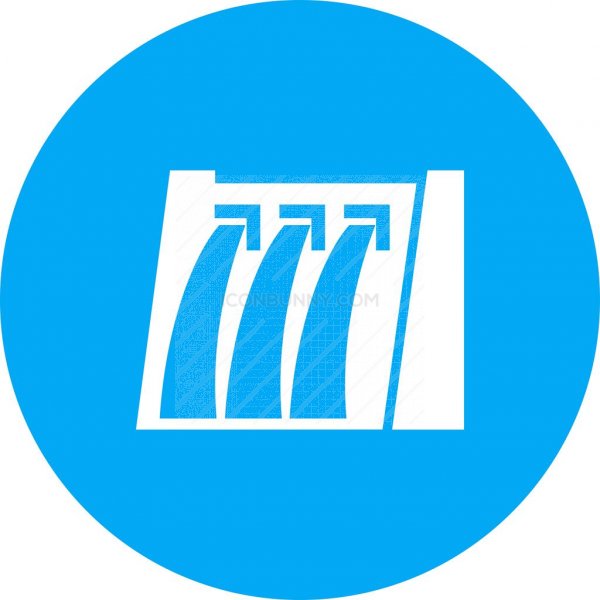 600x600 Water Dam Flat Round Icon