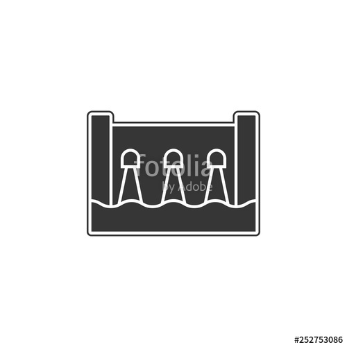 500x500 Water Energy Dam Icon Simple Outline Vector Of Sustainable Energy