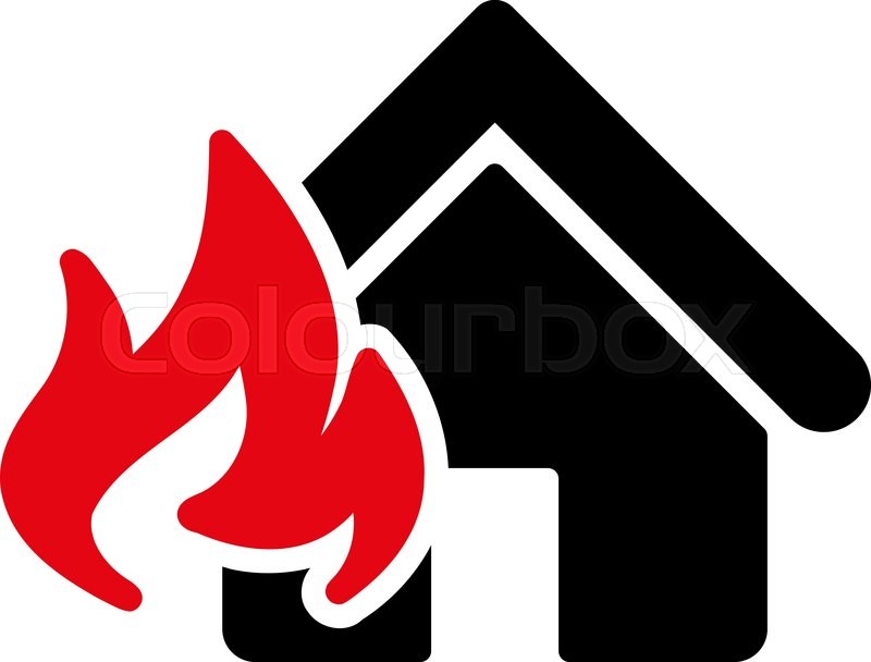 800x608 Fire Damage Icon From Business Bicolor Stock Vector Colourbox