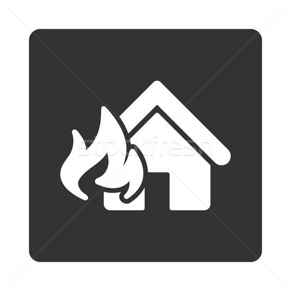 600x600 Fire Damage Icon Vector Illustration Victor Ivlichev