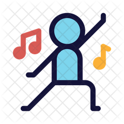 Dance Icon Of Colored Outline Style 256x256 Dance Icon Of Colored Outline Style