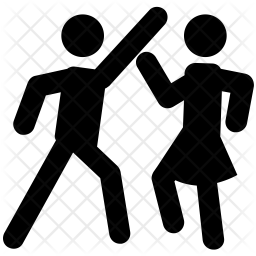 Couple Dance Icon Of Glyph Style 256x256 Couple Dance Icon Of Glyph Style