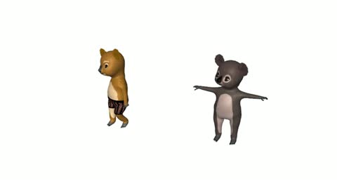 480x268 Koala Dancing Animated Characters Stock Footage