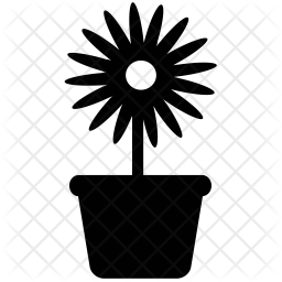 256x256 Dandelion Icon Of Glyph Style