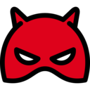 128x128 Daredevil Icon Flat Superheroes Villains Icon Sets Icon Ninja