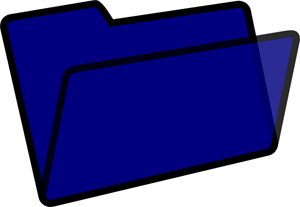 300x207 Dark Blue And Black Folder Png, Clip Art For Web