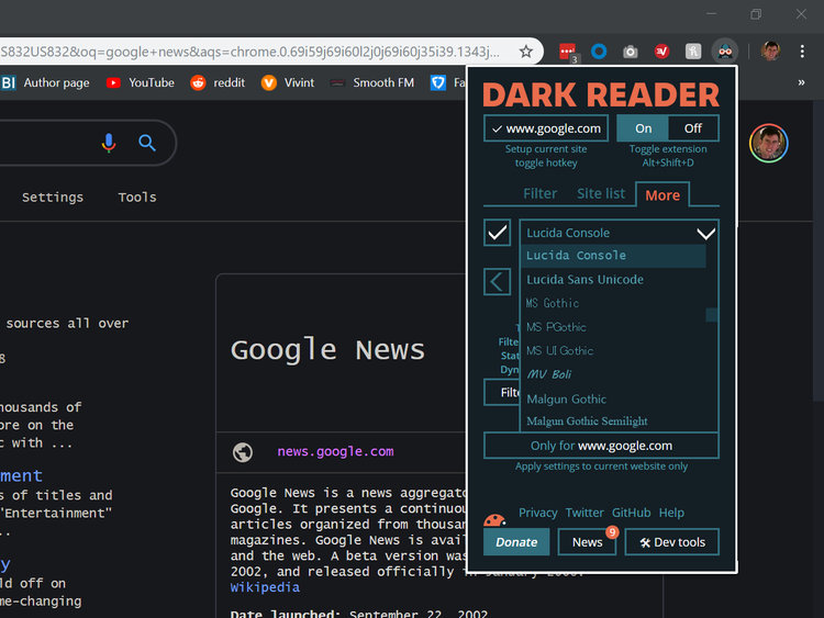 750x563 Dark Reader Browser Extension Gives Every Website A 'dark Mode