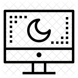 256x256 Dark Mode Icon Of Line Style