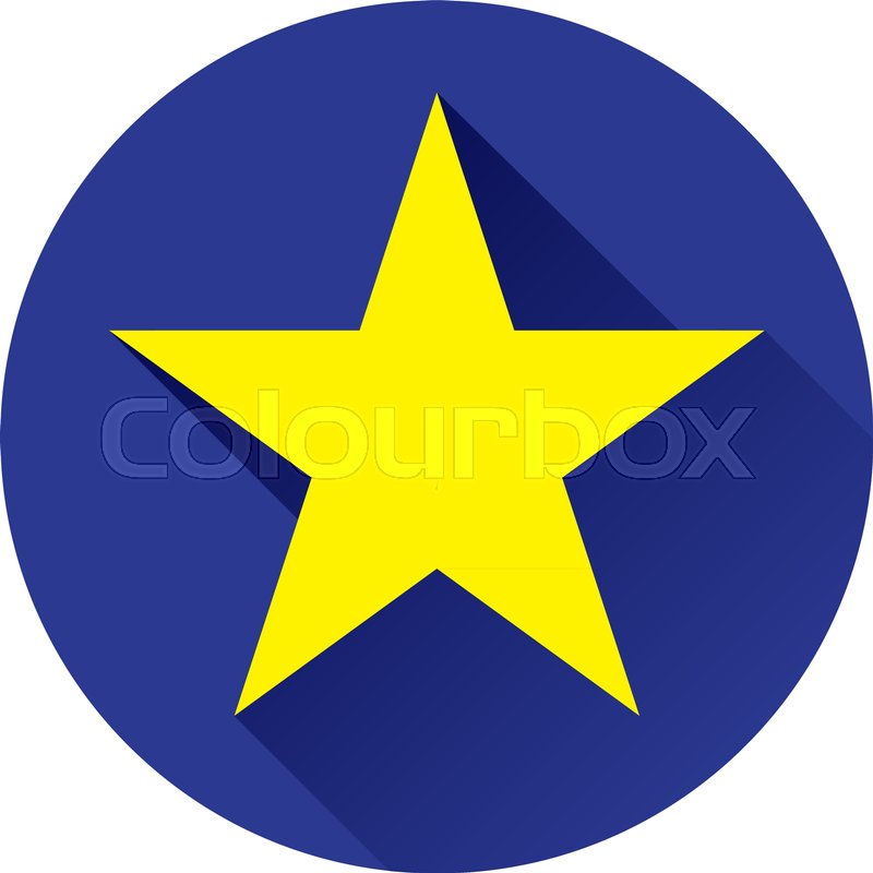 800x800 Flat Star Icon With Shadow On Dark Stock Vector Colourbox