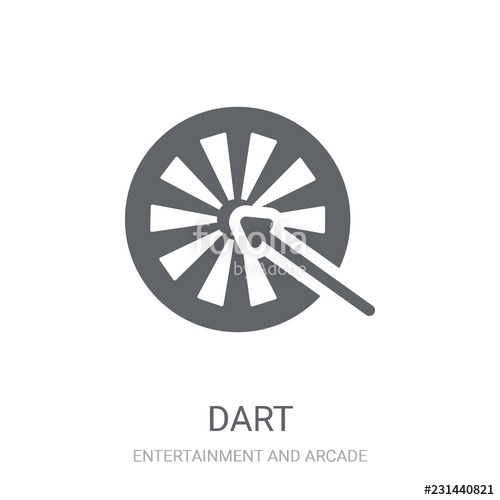 500x500 Dart Icon Trendy Dart Logo Concept On White Background
