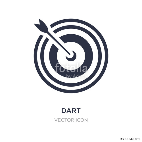 500x500 Dart Icon On White Background Simple Element Illustration