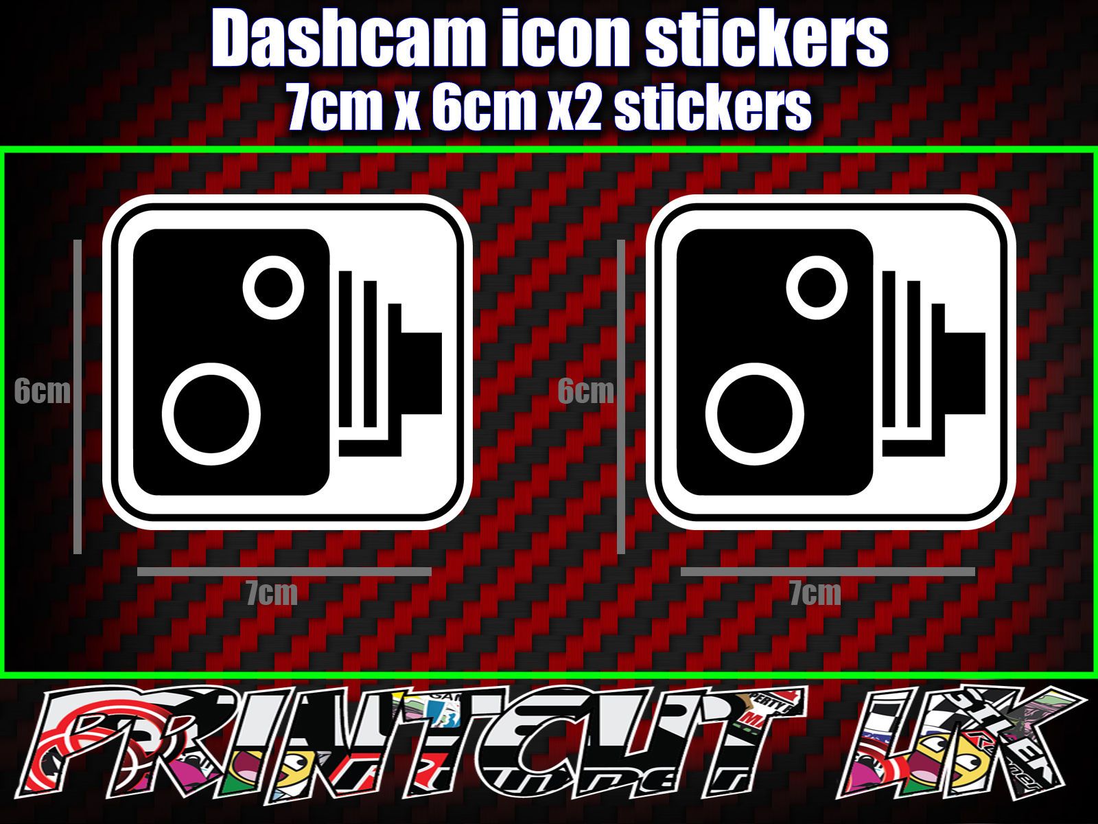 1600x1200 Dashcam Dash Cam Car Camera Icon Stickers Decal